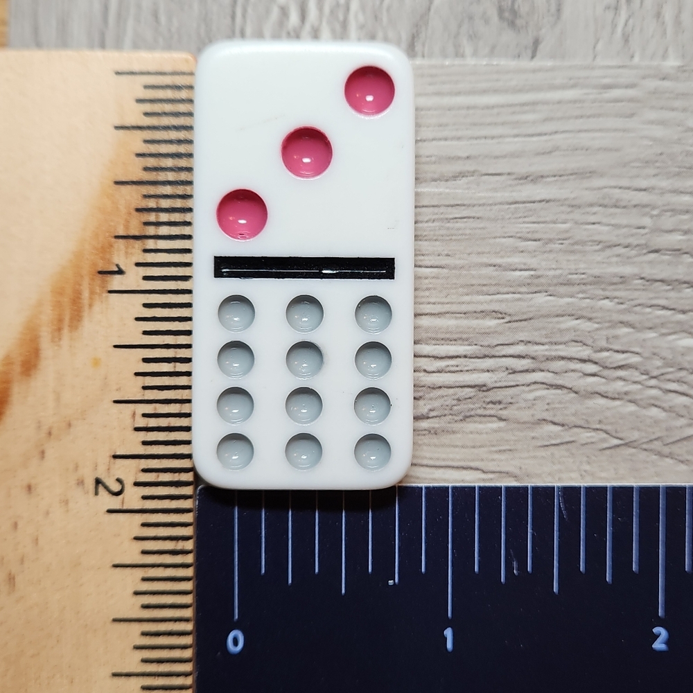 3:12 Replacement Dominoes Large Dot Shiny Color 2 X 1 X 1/4th